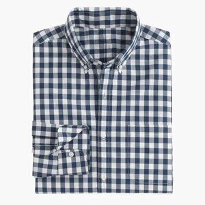 J.Crew Secret Wash Vintage Navy Button-Up Shirt In Faded Gingham NWT size: XS